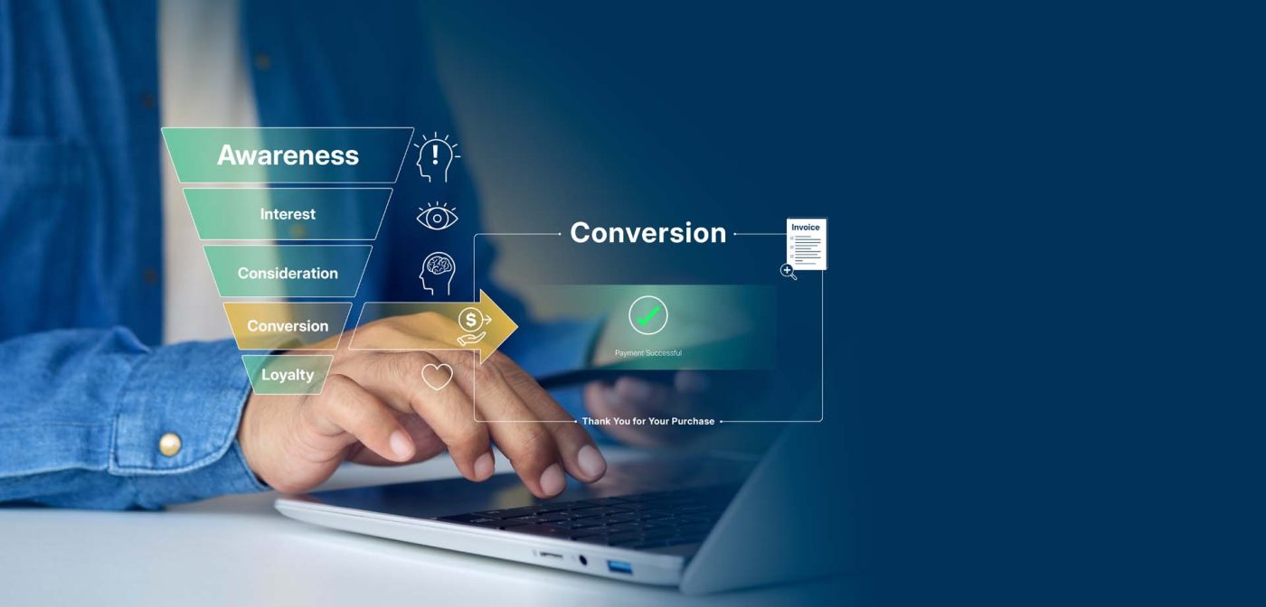 CRO concept, Conversion rate optimization, Digital marketing con